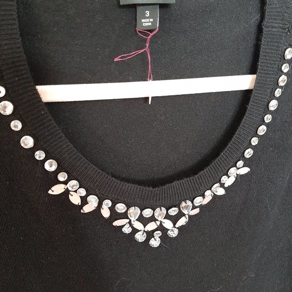 Jeweled Black Sweater - Picture 2 of 4